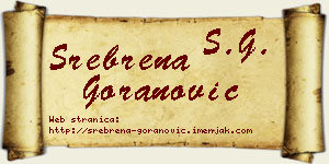 Srebrena Goranović vizit kartica
